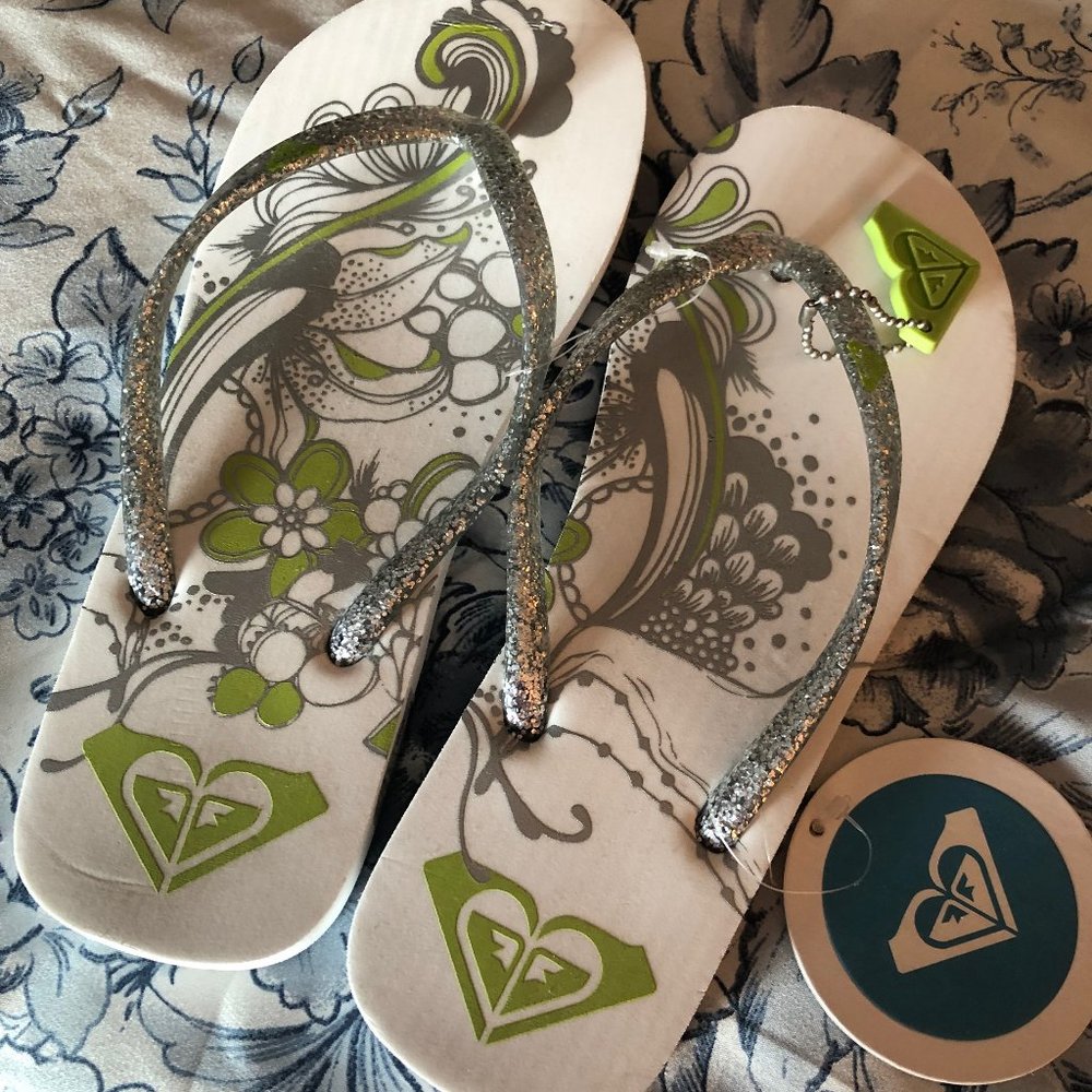 Roxy Glitter Flip Flops